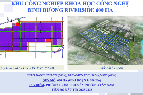 KHU CÔNG NGHIỆP KHCN BÌNH DƯƠNG RIVERSIDE 600 HA