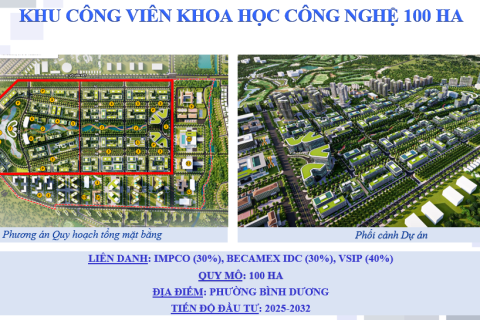 KHU CÔNG VIÊN KHOA HỌC CÔNG NGHỆ 100 HA